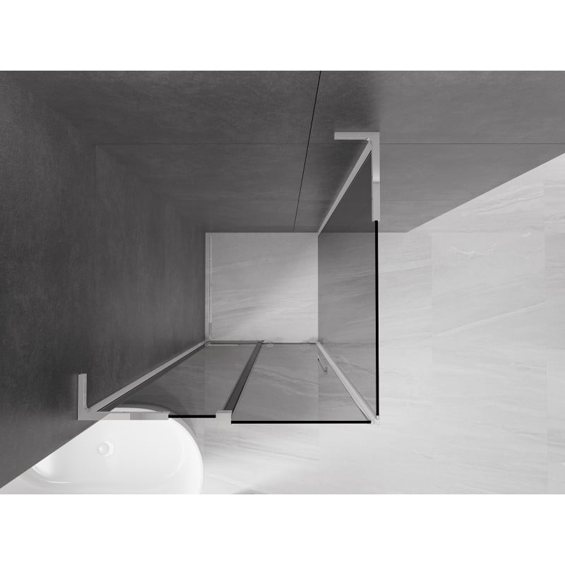 Mexen Velar L kabina prysznicowa rozsuwana 100 x 100 cm, grafit, chrom - 871-100-100-43-01