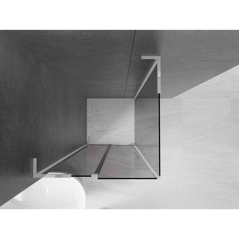 Mexen Velar L klizna tuš kabina klizna 100 x 100 cm, grafit, krom - 871-100-100-43-01