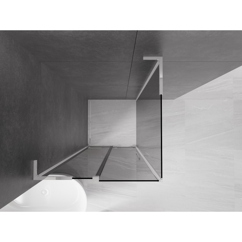 Mexen Velar L kabina prysznicowa rozsuwana 110 x 110 cm, grafit, chrom - 871-110-110-43-01