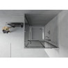 Mexen Rio square shower cabin 90 x 90 cm, graphite, chrome + Flat shower tray, white - 860-090-090-01-40-4010