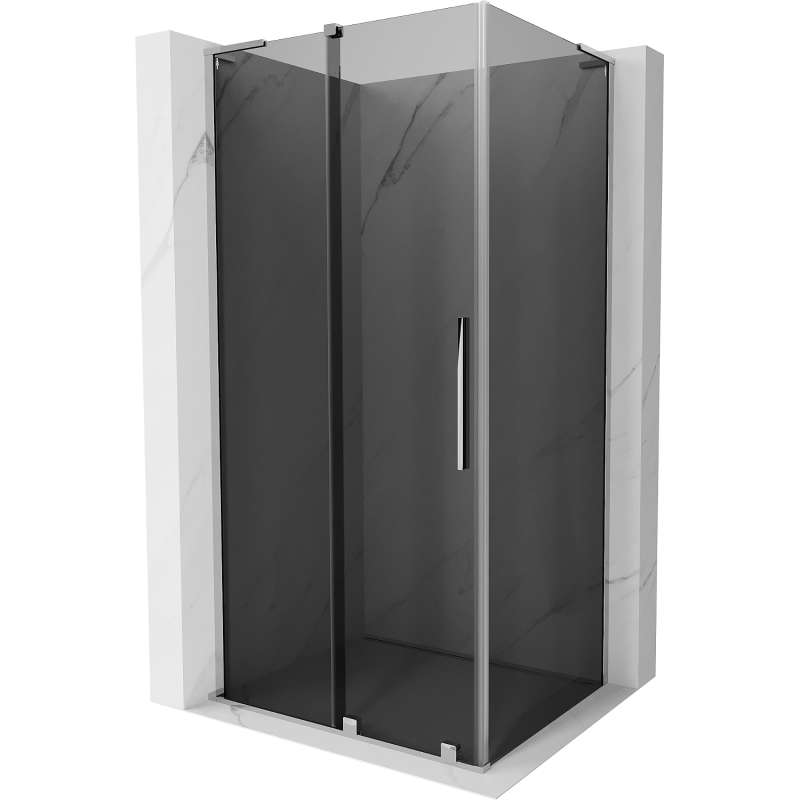 Mexen Velar L skjutbar duschkabin 120 x 110 cm, grafit, krom - 871-120-110-43-01