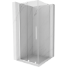 Mexen Velar L cabine de douche coulissante 100 x 100 cm, transparent, blanc - 871-100-100-03-20