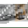 Mexen Rio vierkante douchecabine 80 x 80 cm, transparant, zwart + Flat douchebak, zwart - 860-080-080-70-00-4070B