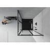 Mexen Rio quadratische Duschkabine 80 x 80 cm, transparent, schwarz + Flat Duschwanne, schwarz - 860-080-080-70-00-4070B
