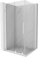 Mexen Velar L Duschkabine, schiebbar 100 x 80 cm, transparent, weiß - 871-100-080-03-20
