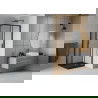 Mexen Rio vierkante douchecabine 80 x 80 cm, transparant, zwart + Flat douchebak, zwart - 860-080-080-70-00-4070B