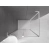 Mexen Velar L Duschkabine, schiebbar 100 x 80 cm, transparent, weiß - 871-100-080-03-20