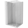 Mexen Velar L Schiebeduschkabine 90 x 100 cm, transparent, weiß - 871-090-100-03-20
