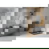Mexen Rio vierkante douchecabine 80 x 80 cm, transparant, chroom + platte douchebak, zwart - 860-080-080-01-00-4070