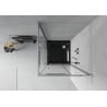 Mexen Rio cabine de douche carrée 80 x 80 cm, transparent, chrome + receveur Flat, noir - 860-080-080-01-00-4070