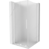 Mexen Velar L cabine de douche coulissante 110 x 110 cm, givrée, blanche - 871-110-110-33-20