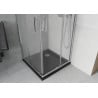 Mexen Rio cabine de douche carrée 90 x 90 cm, givré, chrome + receveur plat, noir - 860-090-090-01-30-4070