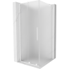 Mexen Velar L schuifdouchecabine 100 x 100 cm, matglas, wit - 871-100-100-33-20