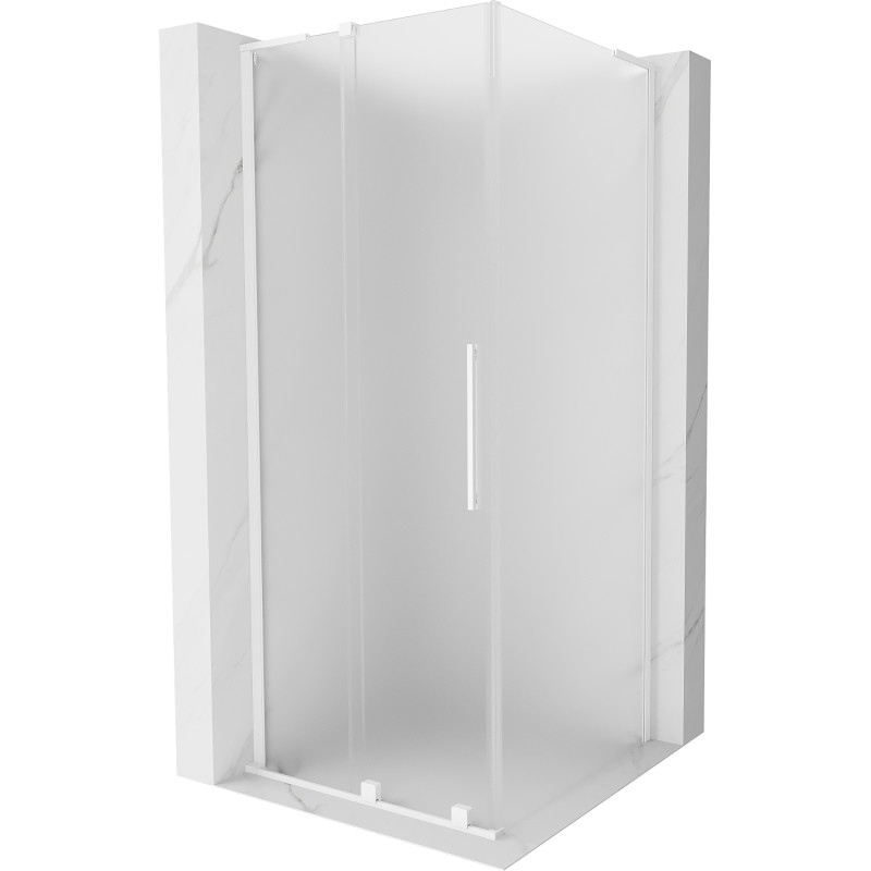 Mexen Velar L liuguks dušikabiin 120 x 120 cm, härmatanud, valge - 871-120-120-33-20