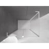 Mexen Velar L cabine de douche coulissante 90 x 85 cm, givrée, blanche - 871-090-085-33-20
