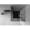 Mexen Rio square shower cabin 80 x 80 cm, graphite, chrome + Flat black shower tray - 860-080-080-01-40-4070