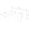 Mexen Cube grifo de lavabo empotrado, negro - 73115-70