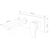 Mexen Cube robinet de lavabo encastré, noir - 73115-70