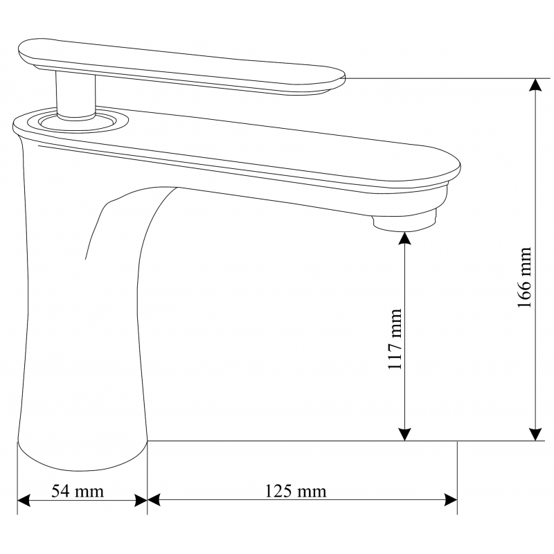 Mexen Trinity grifo de lavabo, cromo - 72600-00