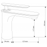 Mexen Trinity robinet de lavabo, chrome - 72600-00
