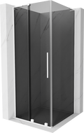 Mexen Velar L cabina doccia scorrevole 90 x 90 cm, grafite, bianco - 871-090-090-43-20