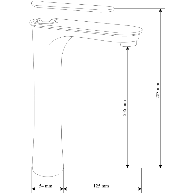 Mexen Trinity grifo de lavabo alto, cromado - 72610-00