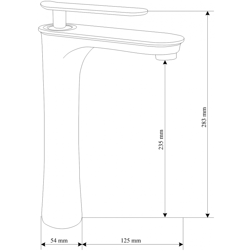 Mexen Trinity robinet de lavabo haut, chrome - 72610-00