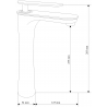 Mexen Trinity Hohe Waschtischarmatur, Chrom - 72610-00