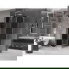 Mexen Velar L Duschkabine Schiebetür 100 x 100 cm, Grafit, Weiß - 871-100-100-43-20