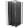 Mexen Velar L schuifbare douchecabine 120 x 120 cm, grafiet, wit - 871-120-120-43-20
