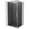 Mexen Velar L sliding shower enclosure 100 x 80 cm, graphite, white - 871-100-080-43-20