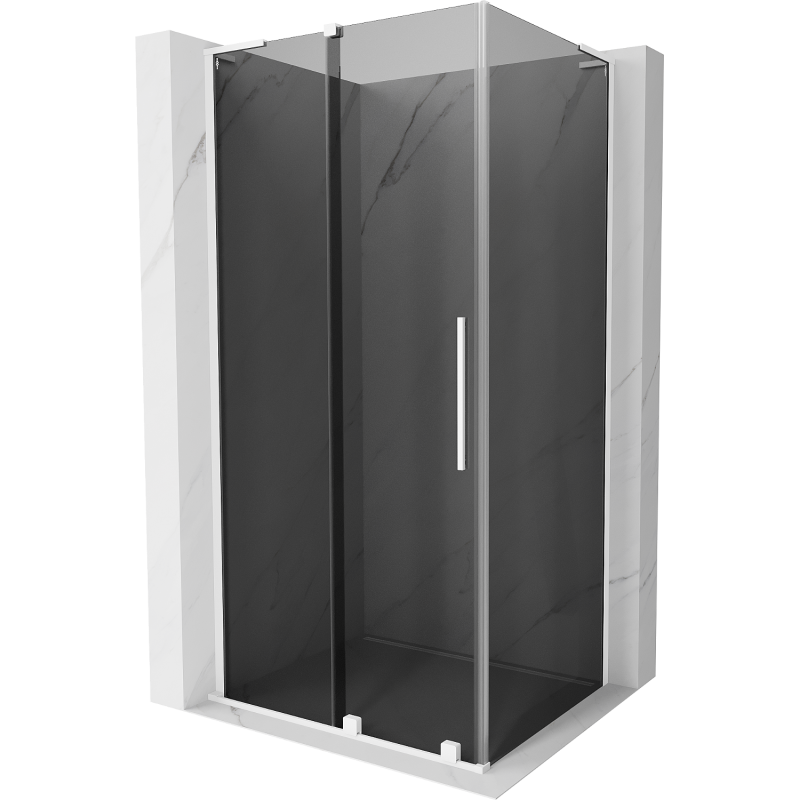Mexen Velar L cabine de duche deslizante 110 x 75 cm, grafite, branca - 871-110-075-43-20