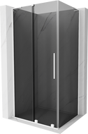 Mexen Velar L cabina de ducha corredera 110 x 75 cm, grafito, blanco - 871-110-075-43-20
