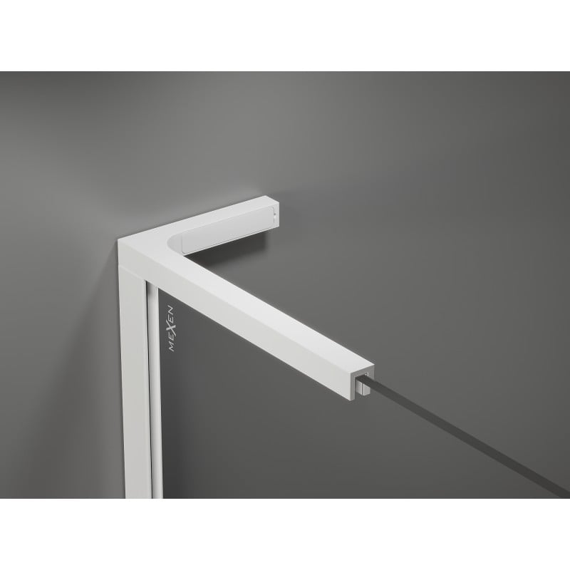 Mexen Velar L liukuva suihkukoppi 110 x 75 cm, grafiitti, valkoinen - 871-110-075-43-20