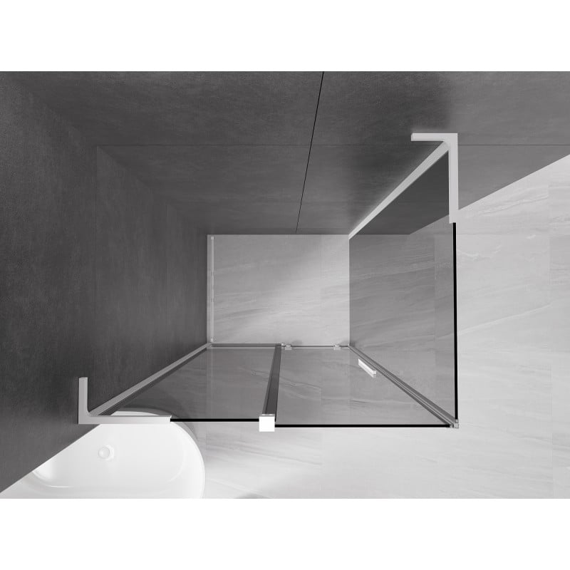 Mexen Velar L kabina prysznicowa rozsuwana 120 x 100 cm, grafit, biała - 871-120-100-43-20