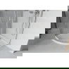 Mexen Rio halve ronde douchecabine 90 x 90 cm, transparant, chroom + Flat douchebak, wit - 863-090-090-01-00-4110