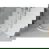 Mexen Rio halve ronde douchecabine 90 x 90 cm, transparant, chroom + Flat douchebak, wit - 863-090-090-01-00-4110