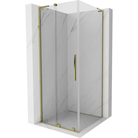 Mexen Velar L kabina prysznicowa rozsuwana 120 x 120 cm, transparent, złota - 871-120-120-03-50