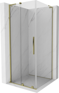 Mexen Velar L συρόμενη ντουζιέρα 120 x 120 cm, διαφανής, χρυσή - 871-120-120-03-50