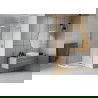 Mexen Rio halve ronde douchecabine 90 x 90 cm, transparant, chroom + Flat douchebak, wit - 863-090-090-01-00-4110