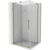 Mexen Velar L Duschkabine, verschiebbar, 100 x 80 cm, transparent, gold - 871-100-080-03-50