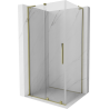 Mexen Velar L Duschkabine verschiebbar 100 x 70 cm, transparent, gold - 871-100-070-03-50