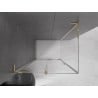 Mexen Velar L sliding shower cabin 100 x 70 cm, transparent, gold - 871-100-070-03-50