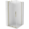 Mexen Velar L liuglev dušinurk 90 x 90 cm, härmatis, kuldne - 871-090-090-33-50