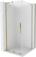 Mexen Velar L cabina doccia scorrevole 100 x 100 cm, smerigliato, oro - 871-100-100-33-50