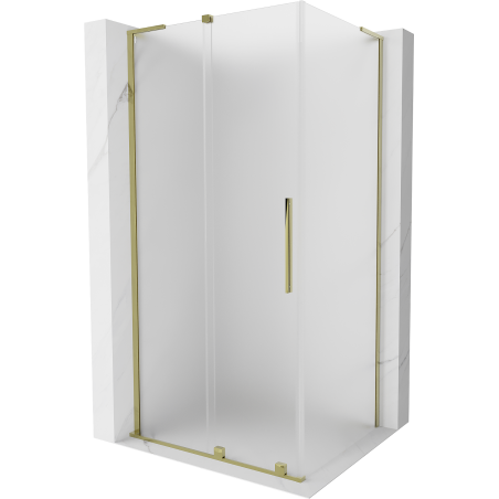 Mexen Velar L cabine de douche coulissante 100 x 90 cm, givre, or - 871-100-090-33-50
