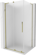 Mexen Velar L klizna za tuš s kliznim vratima 90 x 100 cm, mat, zlatna - 871-090-100-33-50