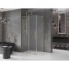 Mexen Velar L cabine de douche coulissante 100 x 90 cm, givre, or - 871-100-090-33-50
