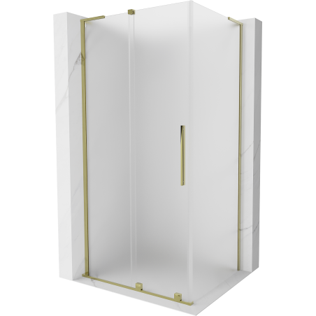 Mexen Velar L Gleittür-Duschkabine 100 x 70 cm, matt, gold - 871-100-070-33-50