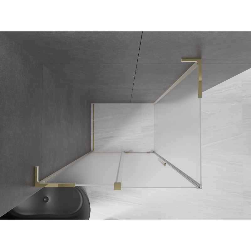 Mexen Velar L kabina prysznicowa rozsuwana 100 x 90 cm, szron, złota - 871-100-090-33-50